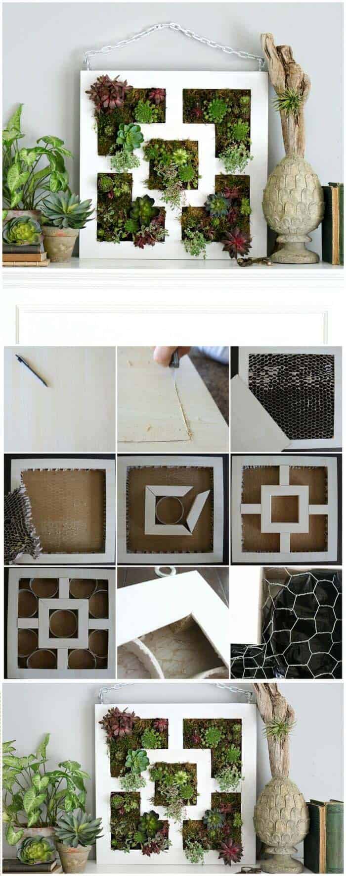 DIY Shabby Chic Shadowbox Planter