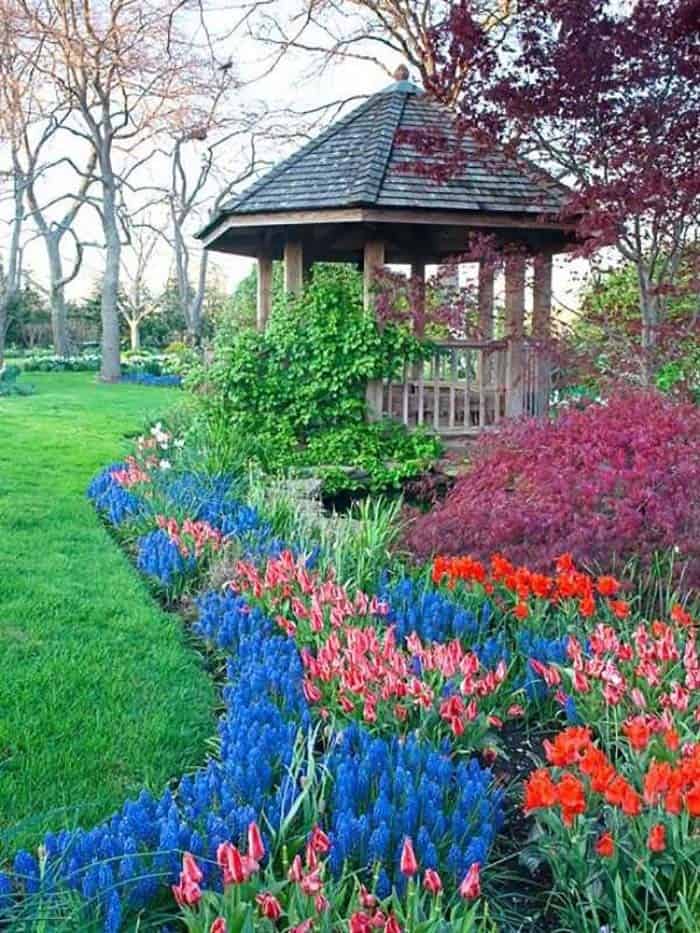 Glorious Gazebo With Flower Garden