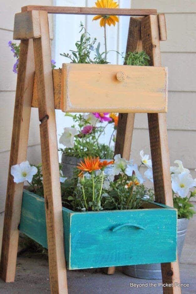 Handmade Flower Planter for a Shabby Chic Porch Look