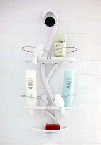 Nature-Inspired Over-The-Shower Shelf Unit