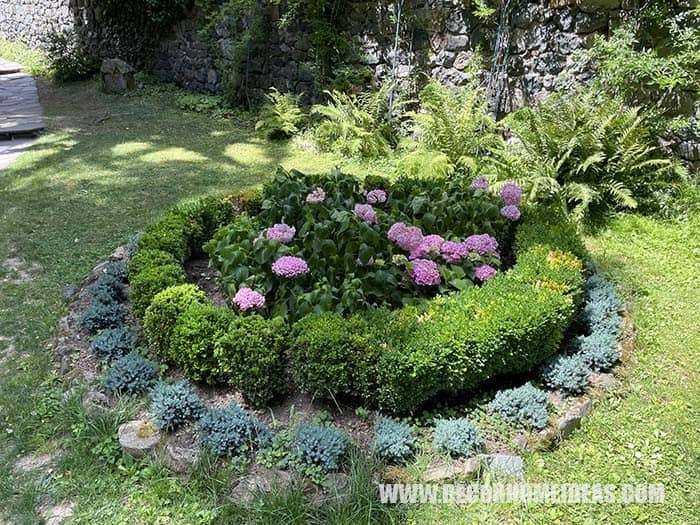 Round Hydrangea Flower Bed Idea