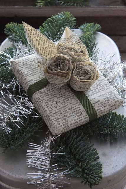 Upcycle an Old Newspaper into a Vintage Wrapping Paper