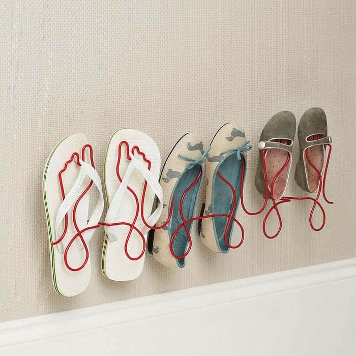 Make a Statement with Artistic Rustic Wire Shoe Racks