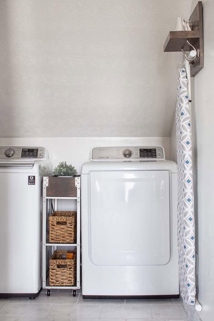 Narrow Laundry Cart On Casters