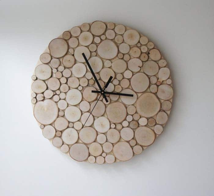 Wood Slab Clock