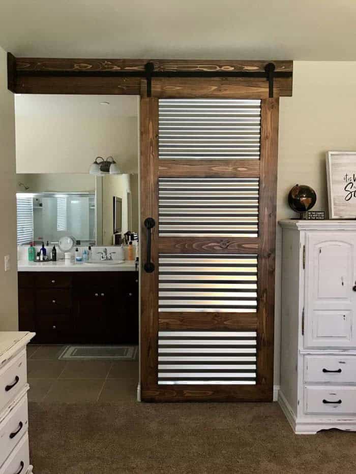 Sliding Bathroom Door With Tin