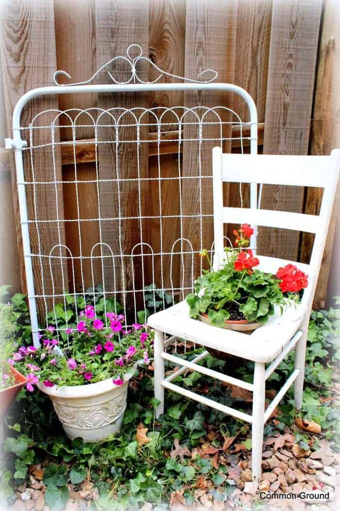 Make a Vintage Garden Nook with a Rustic Planter Display