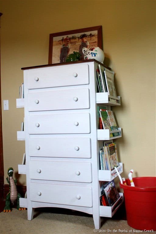 Turn an Old Dresser into a Kids’ Bookshelf