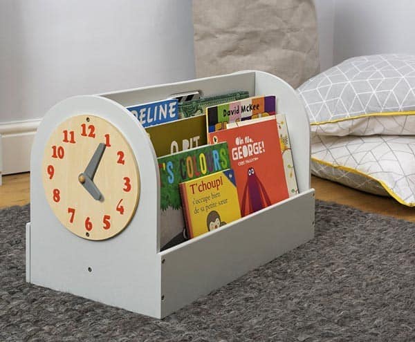 Unique Wooden Book Organizer for Toddlers