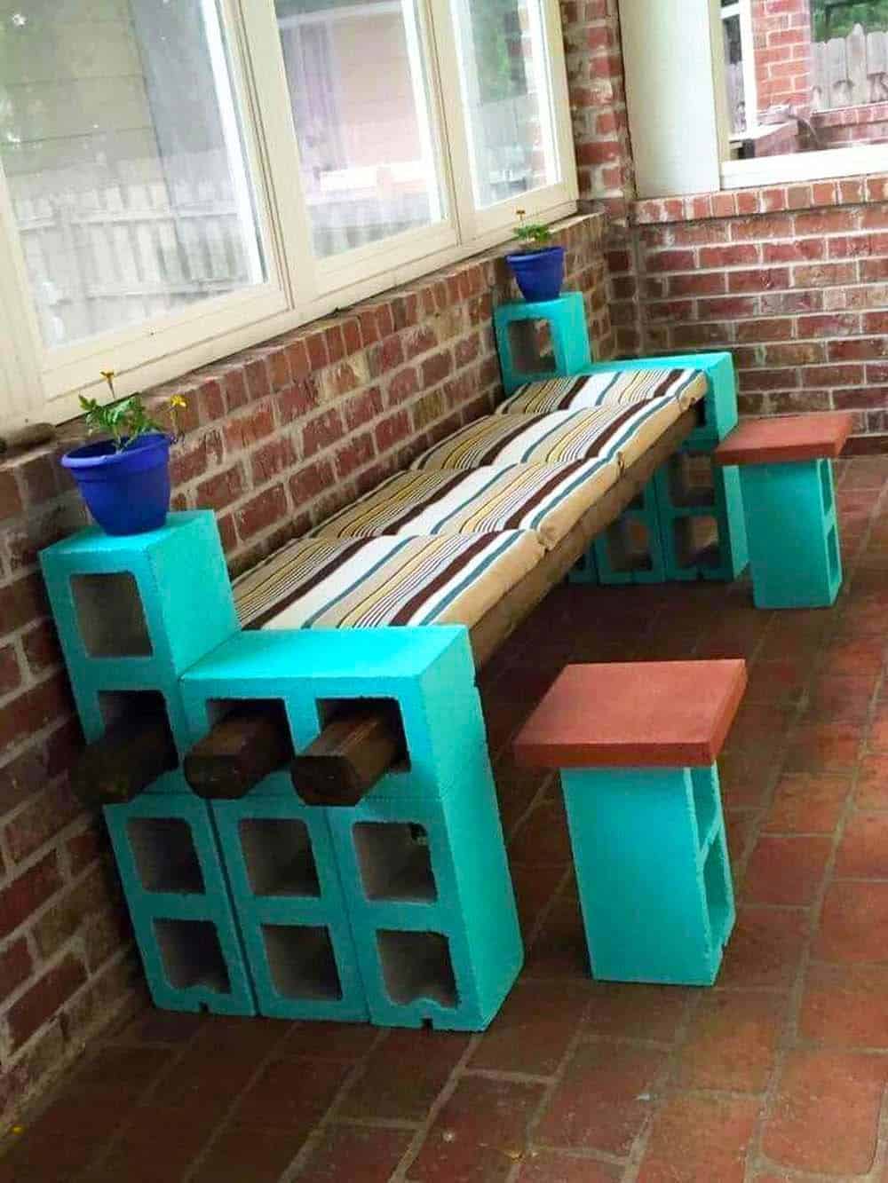 Cinder Block Seating