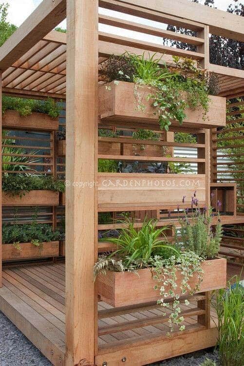 Maximize Vertical Space of Pergola Sides with Planters