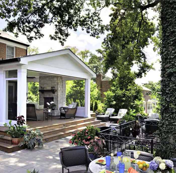 Vaulted Porch Looks Like Extension of Home