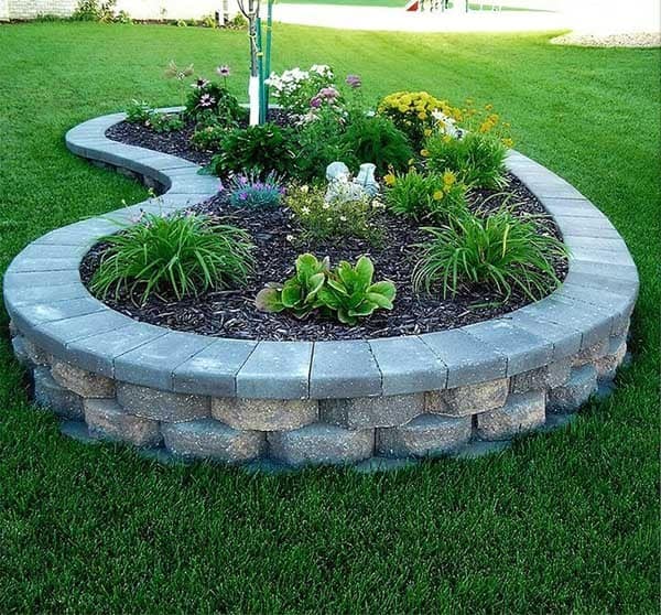 Build Raised Bed With Precast Pavers