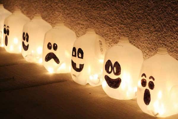 DIY Milk Jug Jack-O-Lanterns