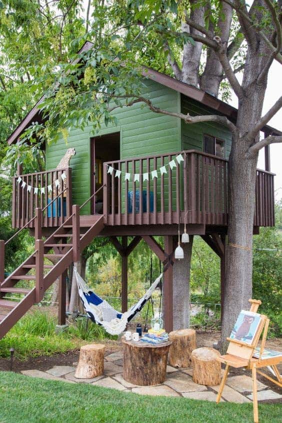 Sturdy Treehouse On Stilts