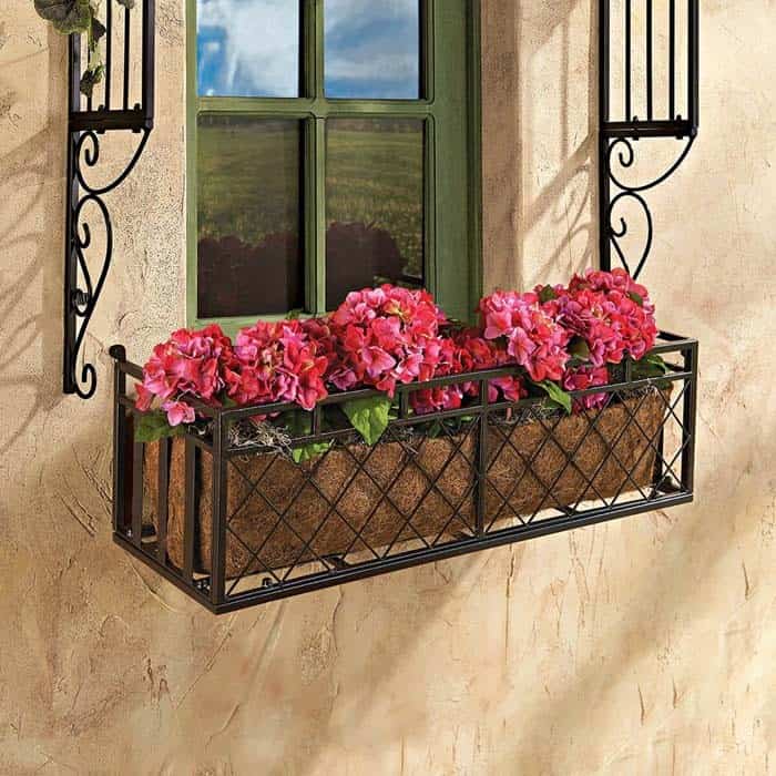 Bring European Charm with a Metal Window Box Planter