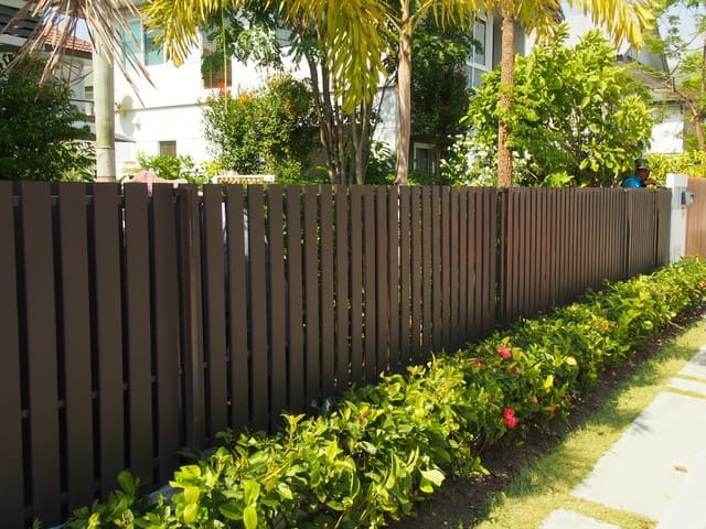 Metal Slat Fence And Edging Garden