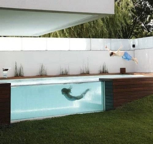 See Through Swimming Pool Feature