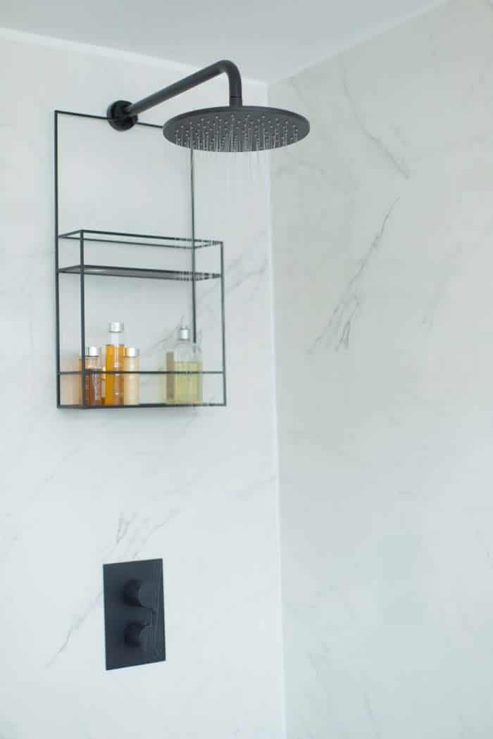 Minimalist Industrial Shower Storage Unit