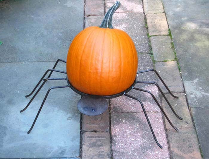 Bring Industrial Charm with Spider Pumpkin Holder