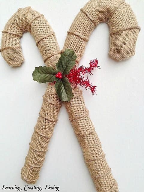 Sweeten Up Holidays with Burlap Candy Canes