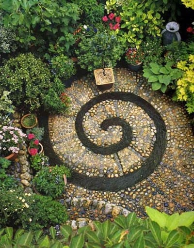 Walkway Mandala With Stones