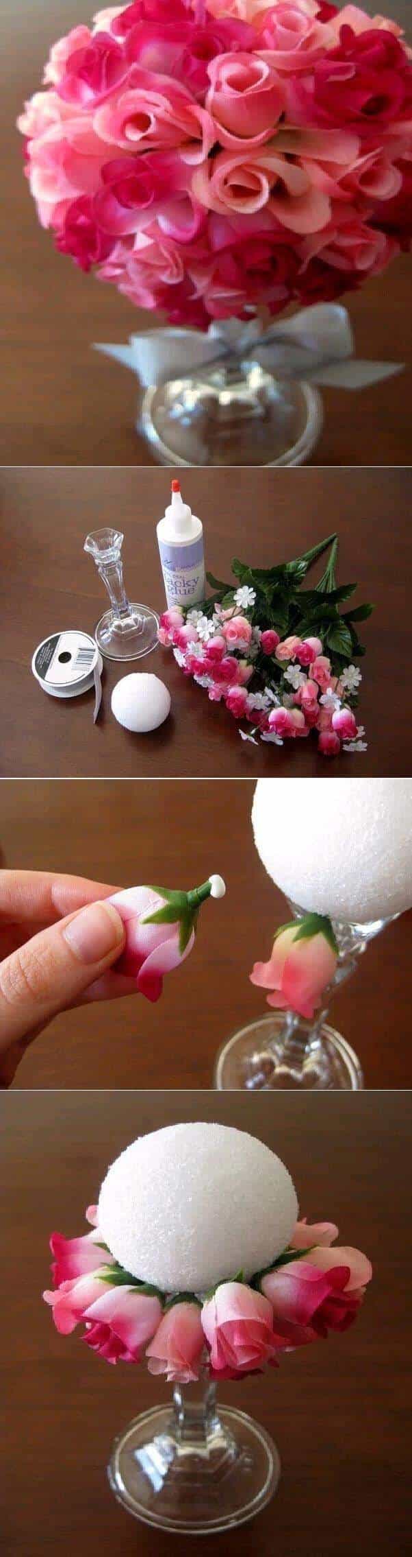 Budget Friendly Rose Kissing Ball