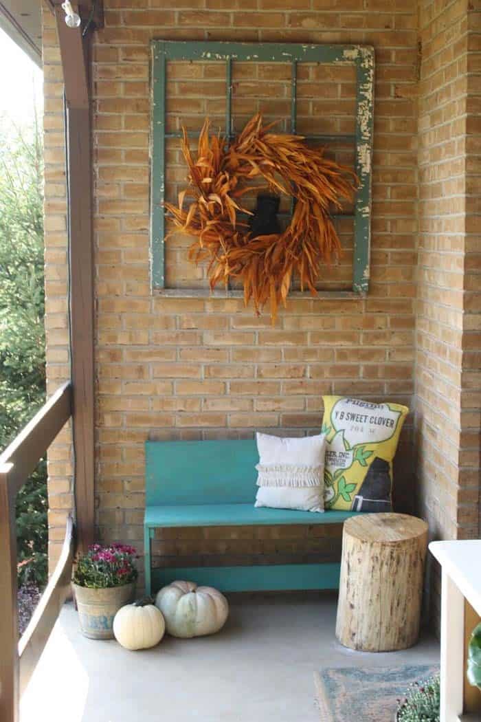 Upcycle Your Window Frame into a Porch Wall Decoration