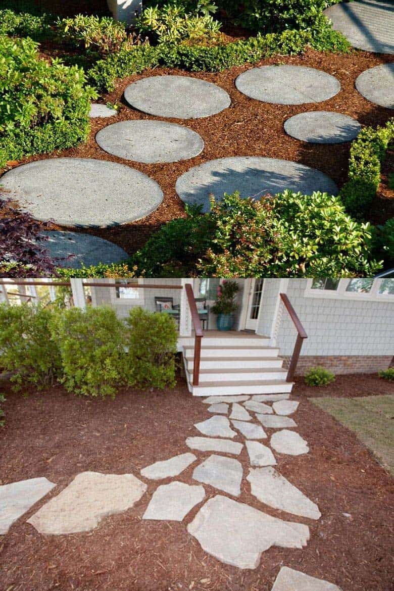 DIY Stepping Stone Garden Path Idea