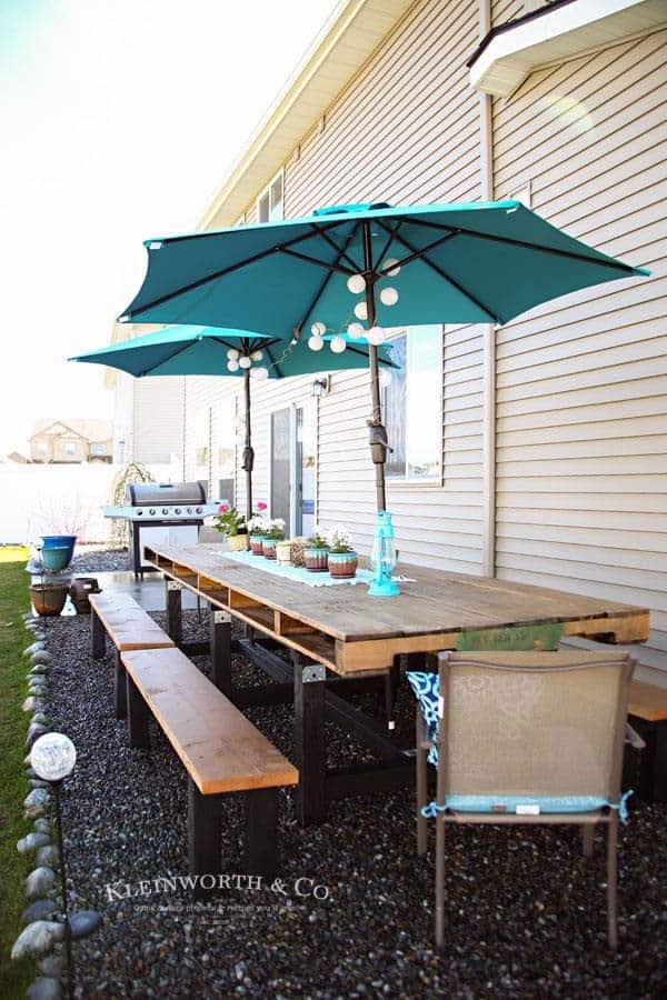 Personalize Dining with Custom Table and Umbrellas