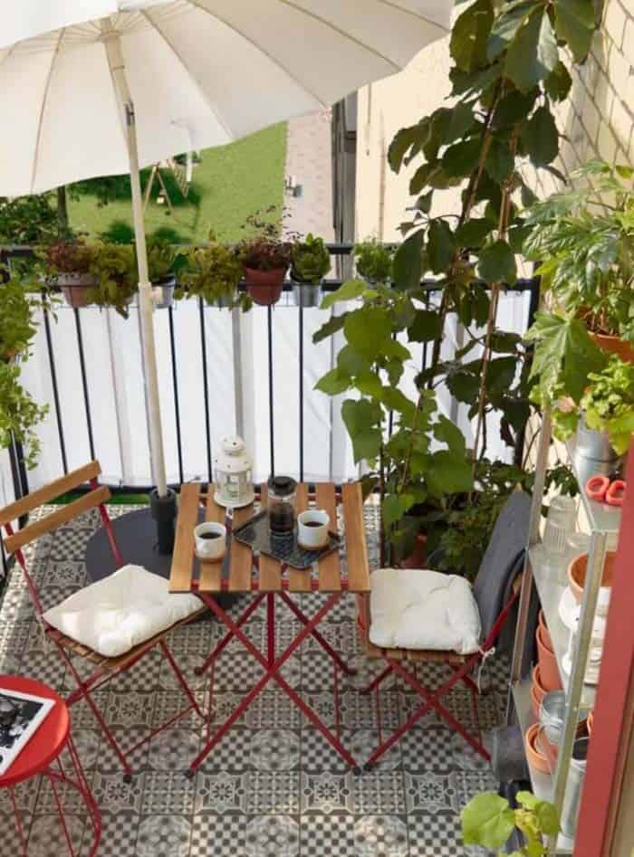 A Patio Umbrella on the Balcony