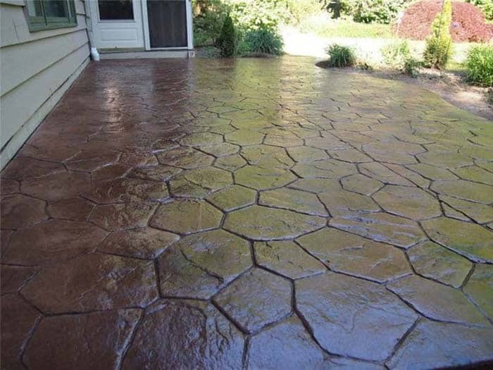 Driveway Showcases Stamped Concrete Pattern