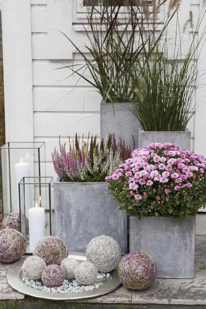 Industrial Porch Design with Rectangular Planters