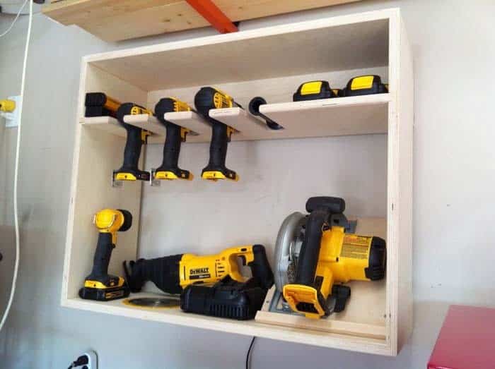 Craft an Open Wooden Station for Your Cordless Tools