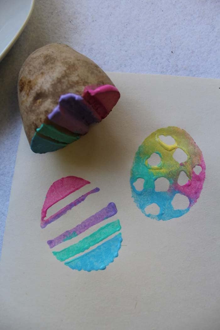 Create Fun Easter Art with Potato Stamping