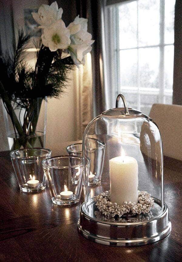 Glittering Glass Candle Holders