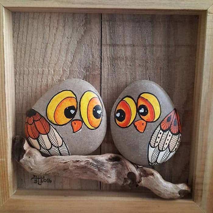 Owl Painted Rocks