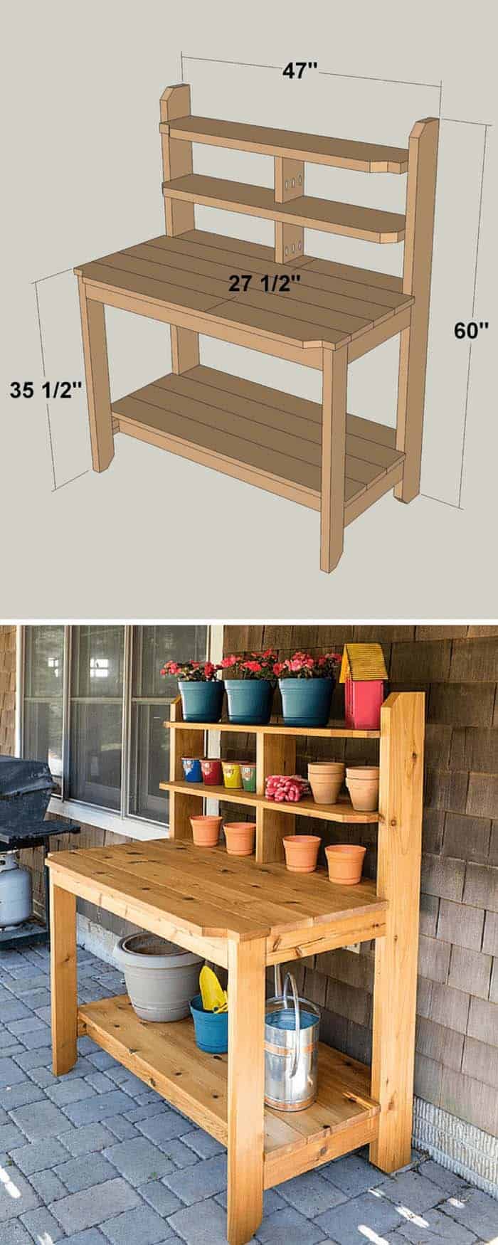 Construct a Potting Bench for Your Garden Essentials