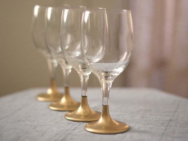 Upgrade Dollar Store Wine Glasses