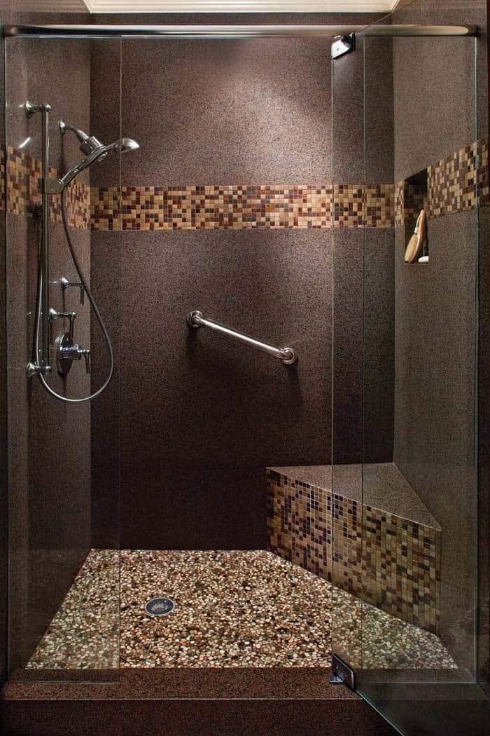 Southwest Style Rock Shower Floor