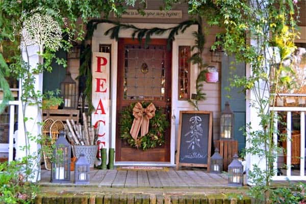 Give Porch a Makeover with Cottage-Style Christmas Decor