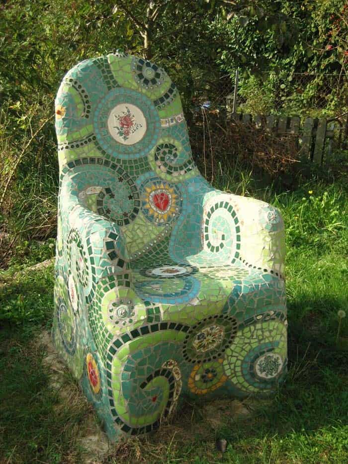 Build a Rustic Mosaic Garden Chair