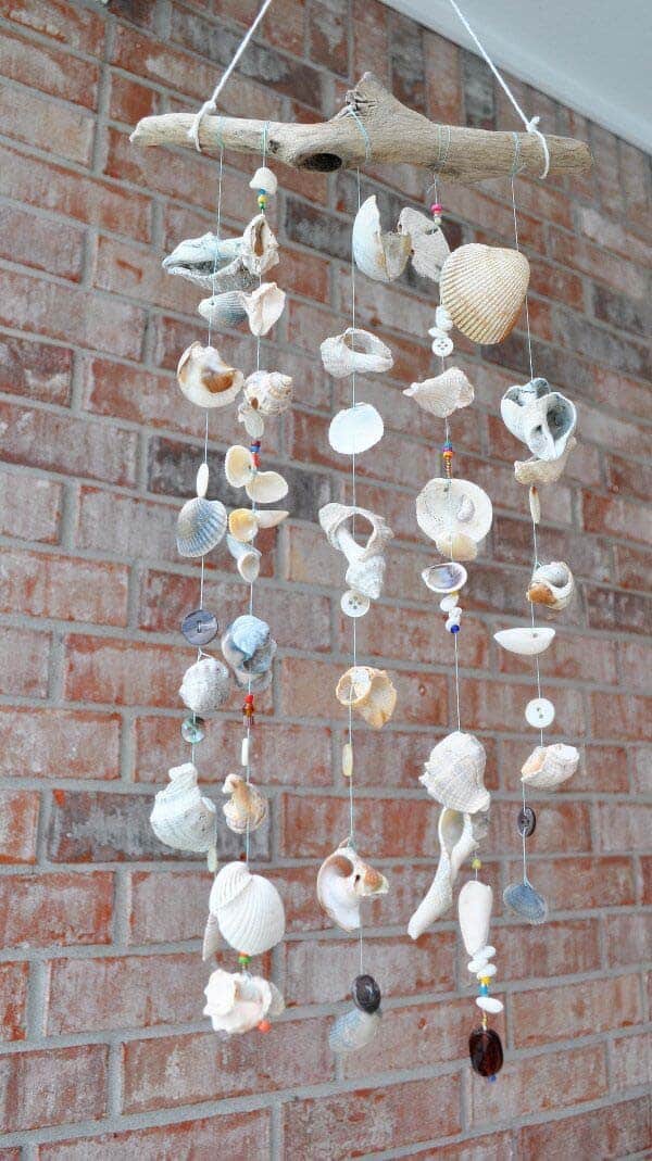 Enjoy Beach Ambience with Homemade Seashell Wind Chimes