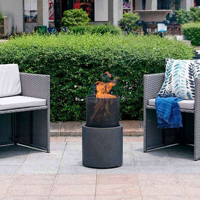 Delshire Polyresin Wood Burning Outdoor Fire Pit