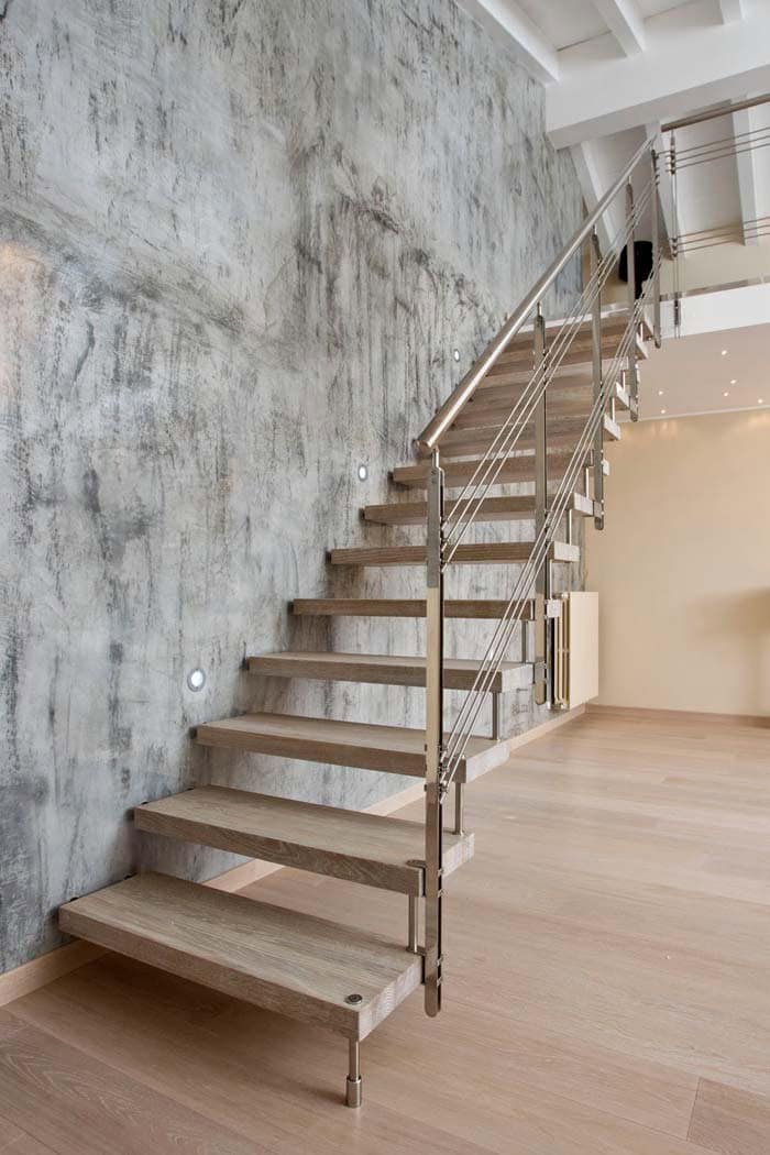 Industrial Modern Floating Staircase