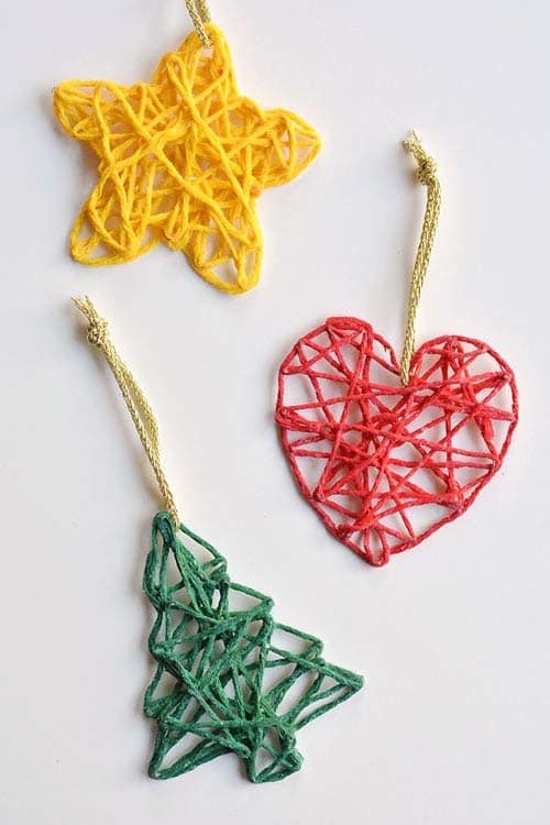 Crafting Unique Yarn Ornaments with Glue and Cookie Cutters