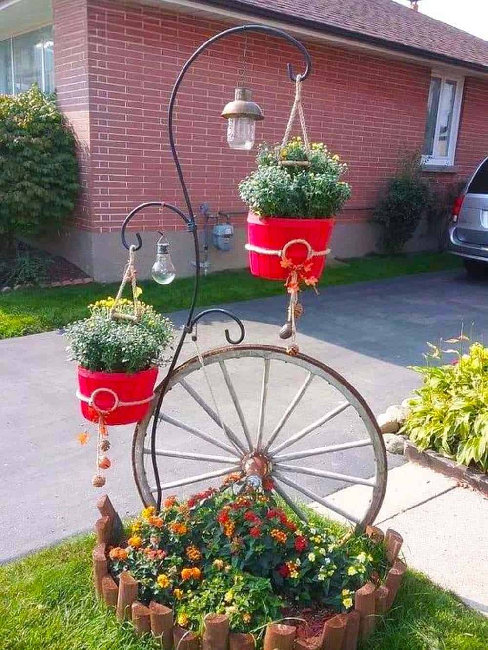 Whimsical Wheel Planter