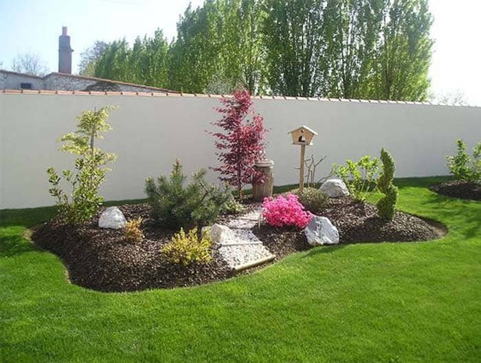 Raised Garden Bed With A Natural Border