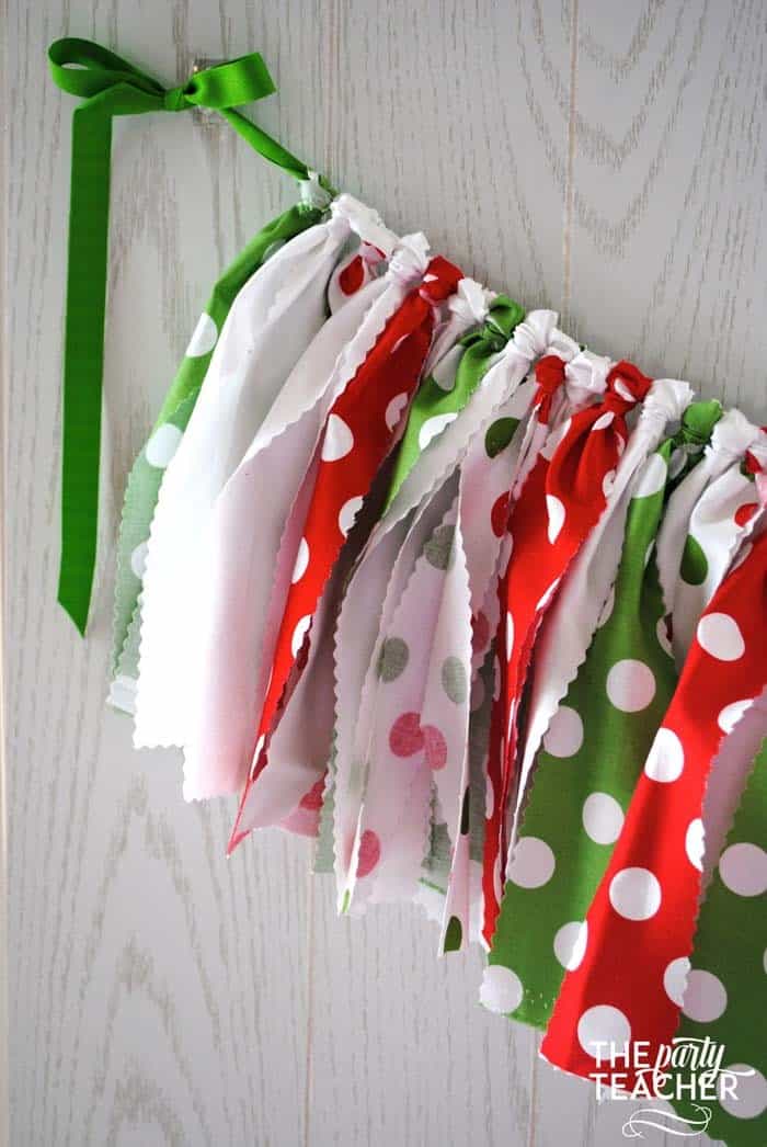 Pretty Polka Dot Rag Tie Garland