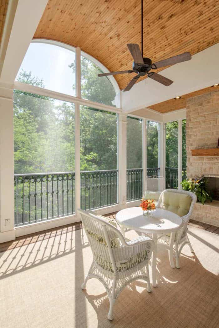 Arched Beadboard Porch Ceiling